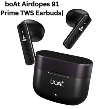 boAt Airdopes 91 Prime TWS Earbuds| 45Hrs Playtime, 13mm Drivers, Metallic Finish, Low Latency, ENx Tech, Fast Charging, Bluetooth v5.3 TWS Earbuds Ogdeal